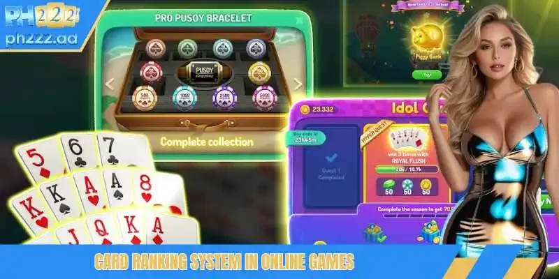 Card ranking system in online games